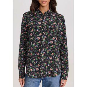 New Hill House Malone Shirt in Berry Floral Small $128